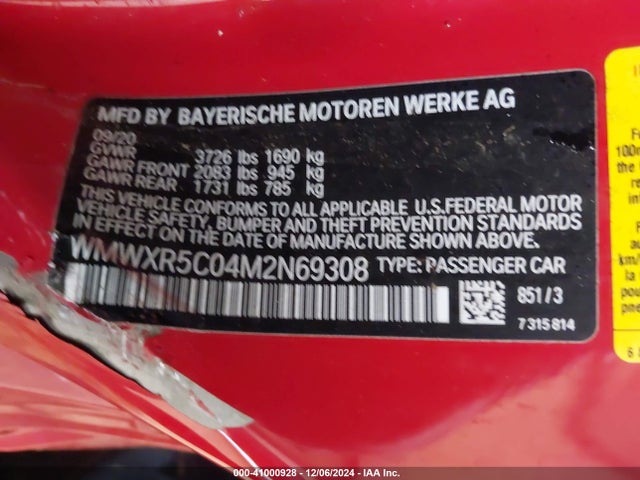 2021 MINI HARDTOP WMWXR5C04M2N69308 Photo 8