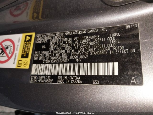 2T2BK1BA1EC228077 Lexus RX 350