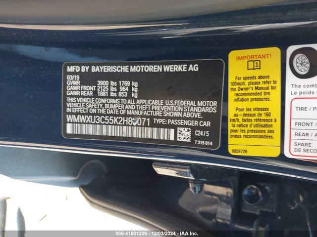 2019 MINI HARDTOP 4 DOOR WMWXU3C55K2H89071 Photo 8