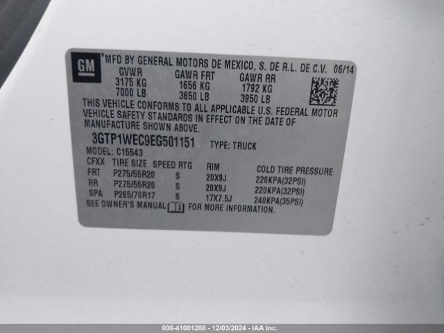 3GTP1WEC9EG501151 GMC Sierra 1500 Denali