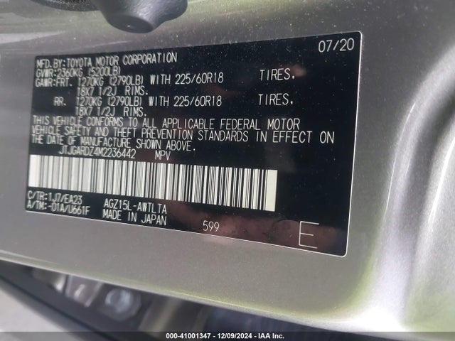 JTJGARDZ4M2236442 Lexus NX 300