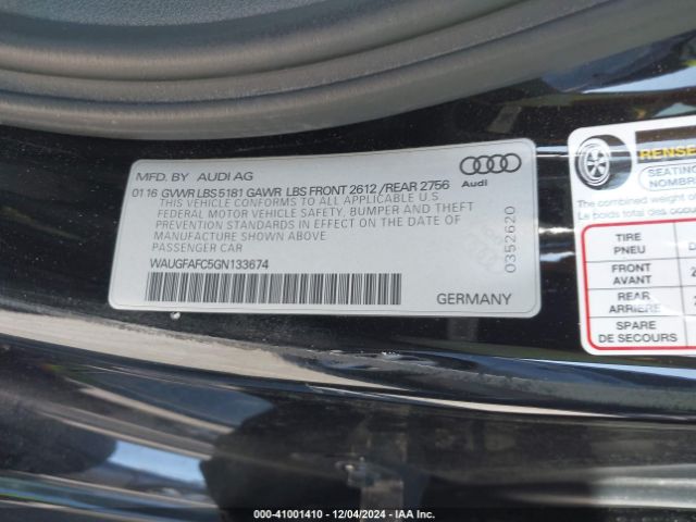 WAUGFAFC5GN133674 Audi A6 2.0t Premium Plus