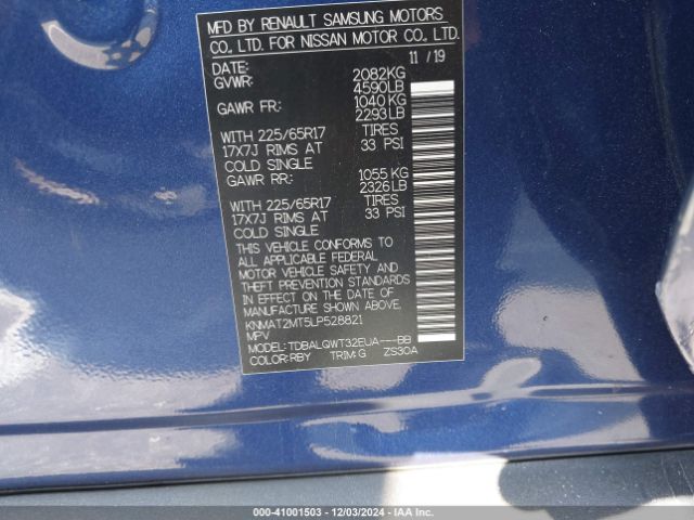 KNMAT2MT5LP528821 Nissan Rogue Sv Fwd