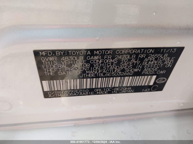 Lexus GS 350 2014 JTHBE1BL6E5032662 Image 9