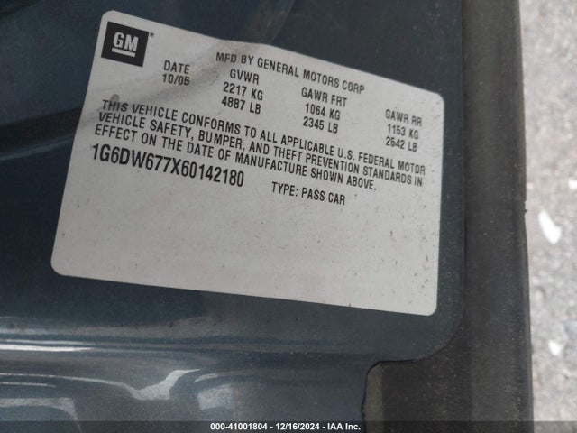 2006 CADILLAC STS 1G6DW677X60142180 Photo 8