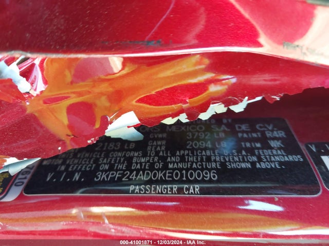 KIA Forte Lxs 2019 3KPF24AD0KE010096 Image 9