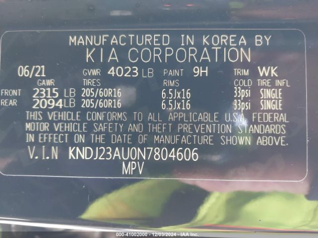 KNDJ23AU0N7804606 KIA SOUL LX