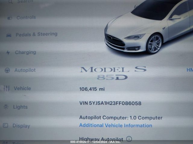 5YJSA1H23FF086058 Tesla Model S 70d/85d/p85d