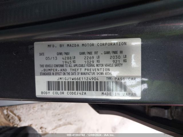 JM1GJ1W66E1124904 Mazda Mazda6 I Grand Touring