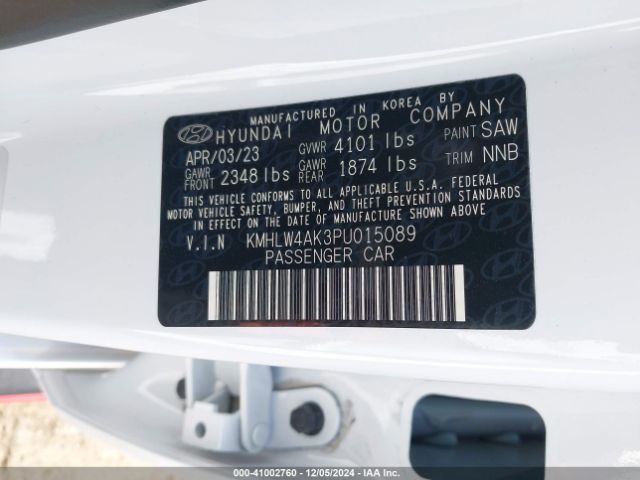 KMHLW4AK3PU015089 Hyundai ELANTRA N