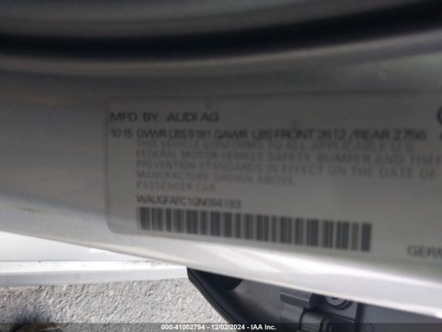 WAUGFAFC1GN094193 Audi A6 2.0t Premium Plus