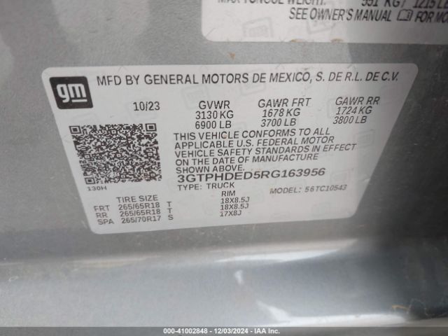 3GTPHDED5RG163956 GMC Sierra 1500 2wd  Short Box Slt