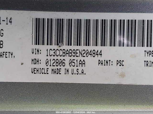 2014 CHRYSLER 200 1C3CCBAB9EN204844 Photo 8