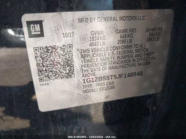 Chevrolet Malibu 1ls 2018 1G1ZB5ST5JF148948 Image 9