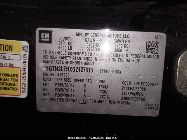 GMC SIERRA 1500 2016 1GTN2LEHXGZ127313 Image 9