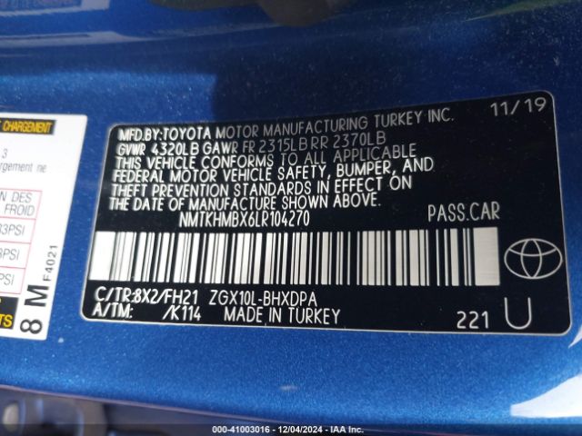 NMTKHMBX6LR104270 Toyota C-HR LE