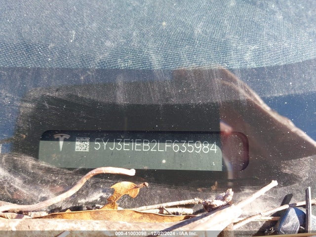 2020 TESLA MODEL 3 5YJ3E1EB2LF635984 Photo 8