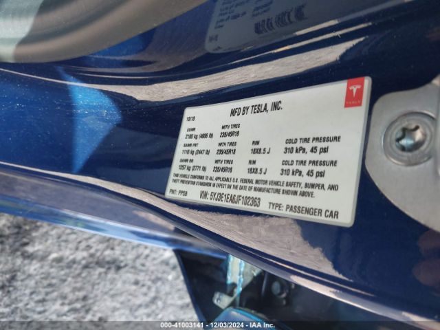 5YJ3E1EA6JF102363 Tesla Model 3 Long Range/mid Range