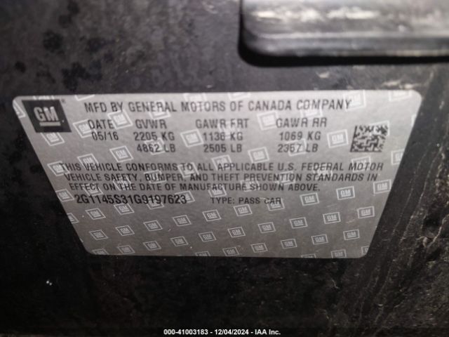 2G1145S31G9197623 Chevrolet IMPALA 2LZ