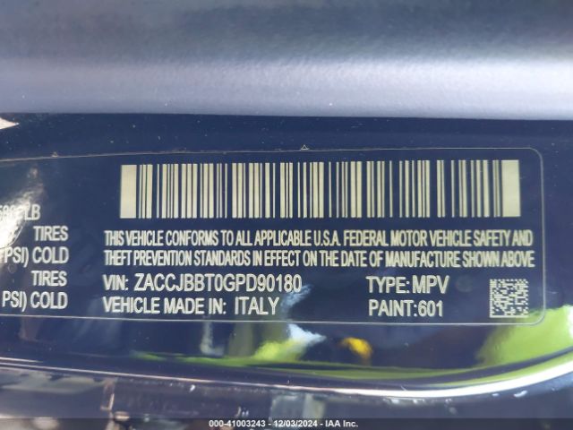 ZACCJBBT0GPD90180 Jeep Renegade Latitude