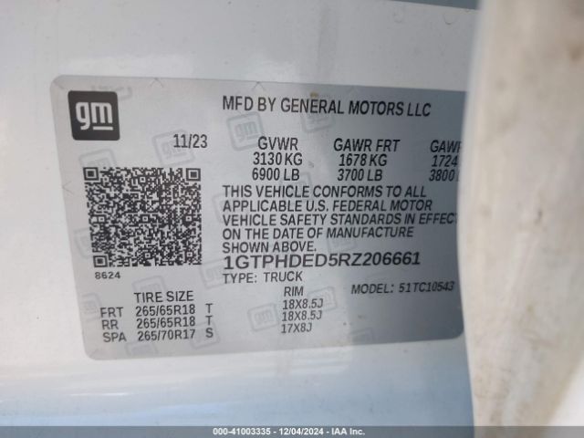 1GTPHDED5RZ206661 GMC Sierra 1500 2wd  Short Box Slt