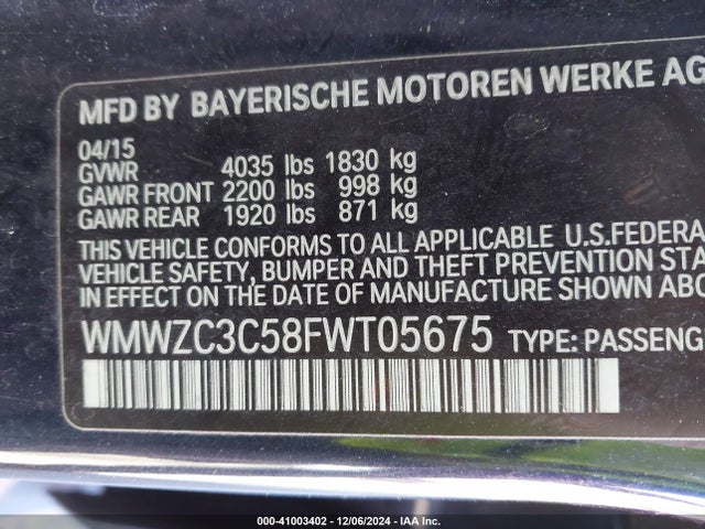 2015 MINI COUNTRYMAN WMWZC3C58FWT05675 Photo 8