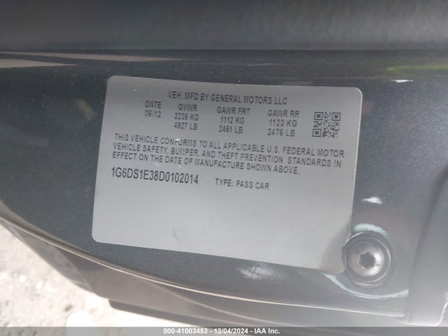 2013 CADILLAC CTS 1G6DS1E38D0102014 Photo 8