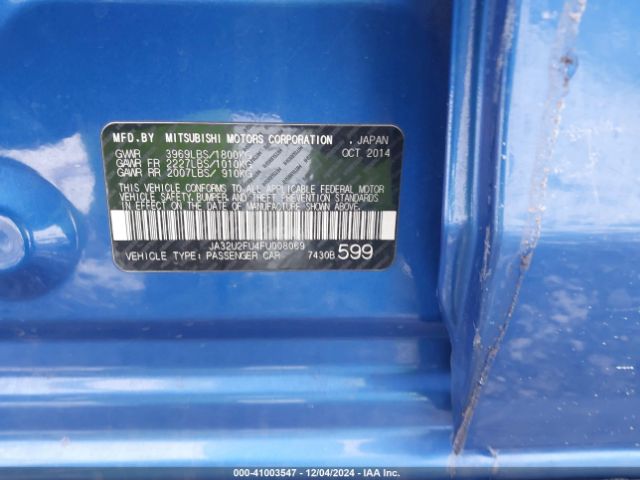 JA32U2FU4FU008069 Mitsubishi LANCER ES