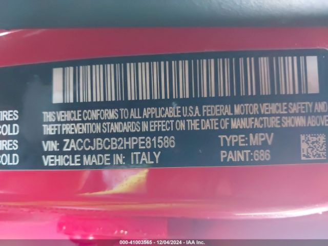 ZACCJBCB2HPE81586 Jeep Renegade Trailhawk 4x4