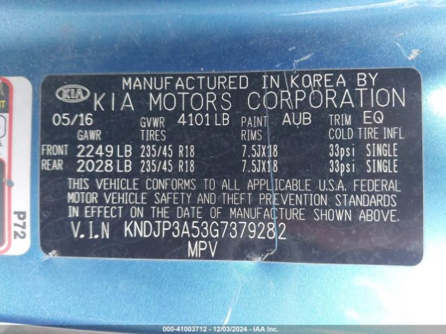 KNDJP3A53G7379282 KIA SOUL +