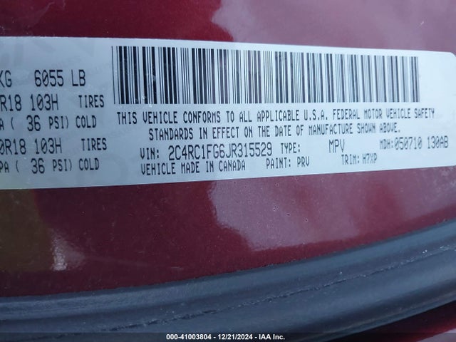 Chrysler Pacifica Touring Plus 2018 2C4RC1FG6JR315529 Image 9