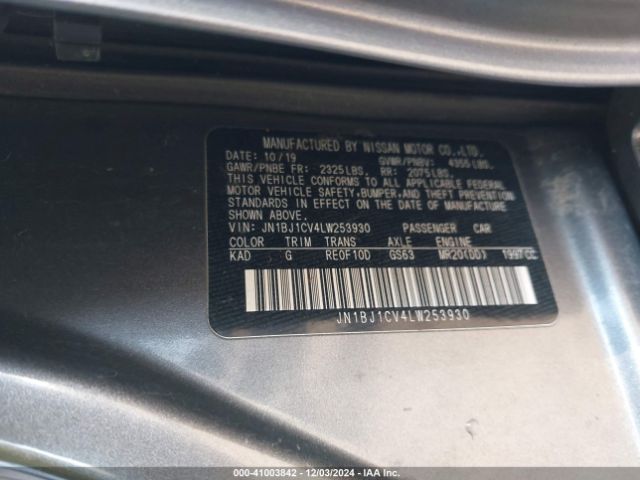 JN1BJ1CV4LW253930 Nissan Rogue Sport S Fwd Xtronic Cvt