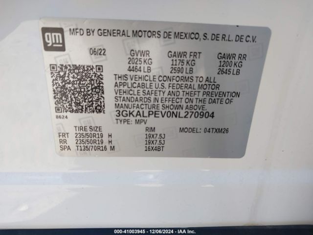 3GKALPEV0NL270904 GMC Terrain Fwd Slt