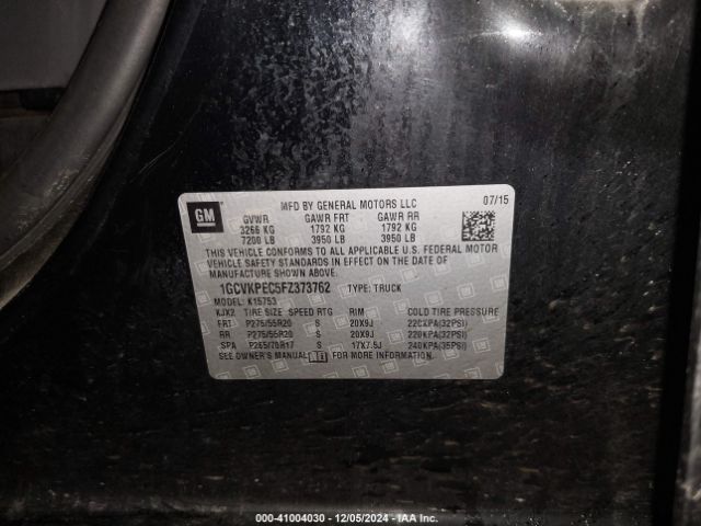 1GCVKPEC5FZ373762 Chevrolet Silverado 1500 Wt