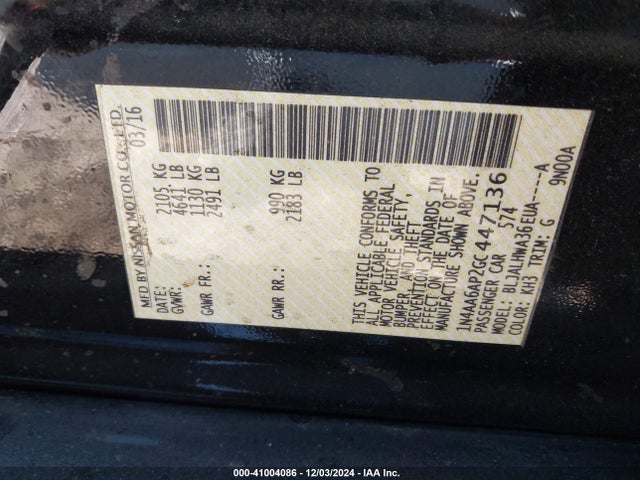 Nissan Maxima 3.5 Platinum 2016 1N4AA6AP2GC447136 Image 9