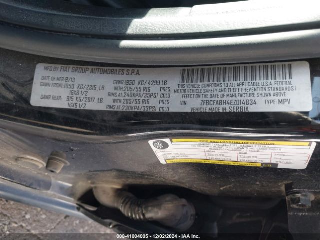ZFBCFABH4EZ014834 Fiat 500l Easy