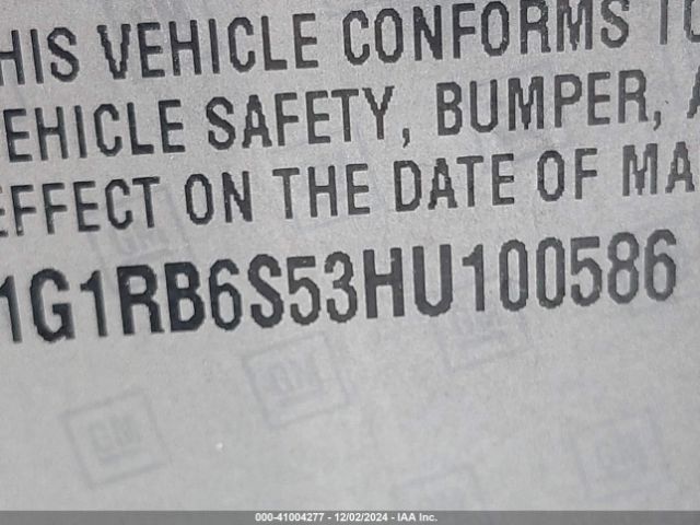 1G1RB6S53HU100586 Chevrolet Volt Premier