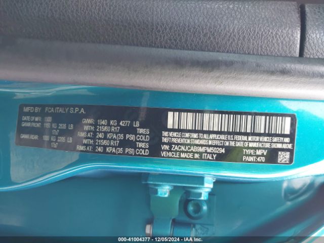 ZACNJCAB9MPM50294 Jeep Renegade Sport Fwd