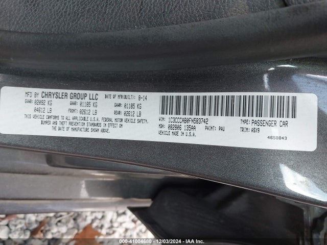 Chrysler 200 Limited 2015 1C3CCCAB0FN583742 Image 9