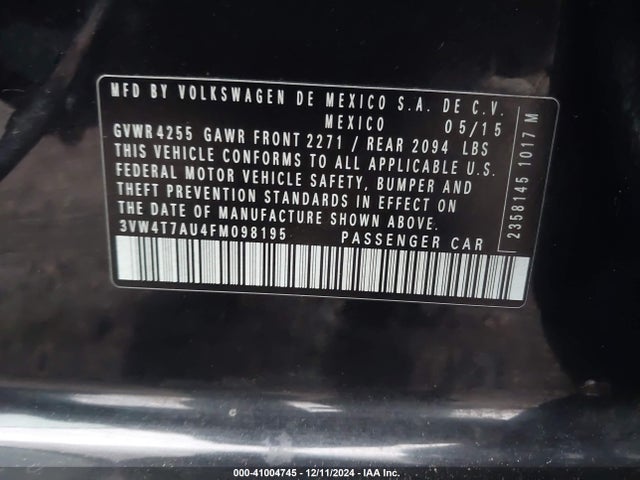 3VW4T7AU4FM098195 Volkswagen Golf Gti 2.0t S 4-door