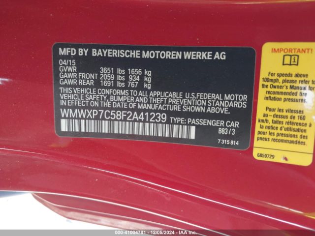 WMWXP7C58F2A41239 Mini Hardtop Cooper S