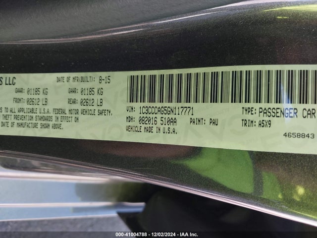 Chrysler 200 Limited 2016 1C3CCCAG5GN117771 Image 9