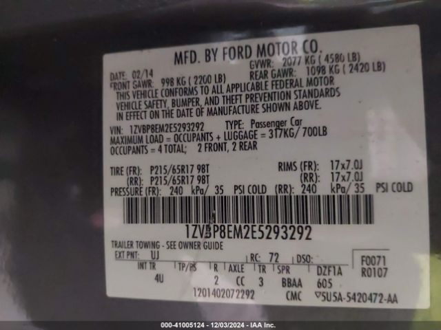 1ZVBP8EM2E5293292 Ford Mustang V6 Premium