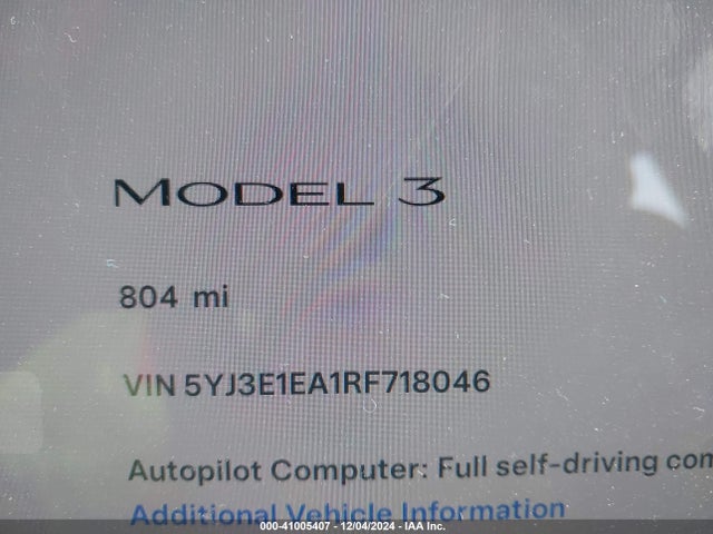 Tesla MODEL 3 2024 5YJ3E1EA1RF718046 Image 15
