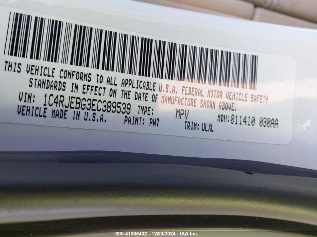 Jeep Grand Cherokee Limited 2014 1C4RJEBG3EC389539 Image 9