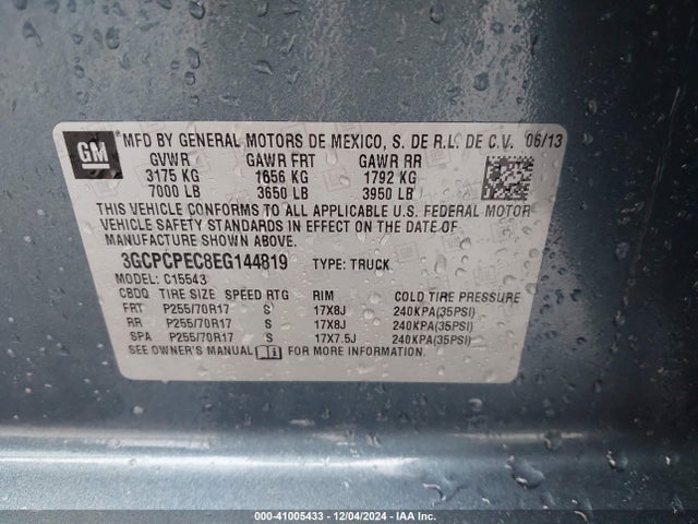 3GCPCPEC8EG144819 Chevrolet Silverado 1500 Work Truck 2wt