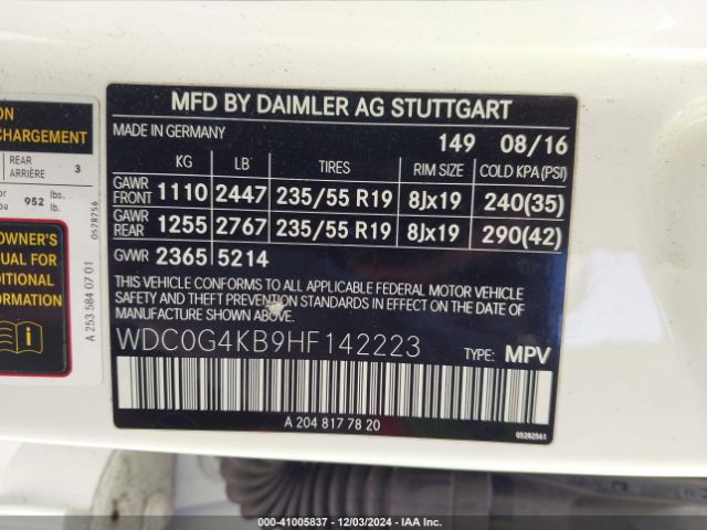 WDC0G4KB9HF142223 Mercedes-Benz Glc 300 4matic