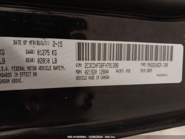 2C3CDXFG8FH791398 Dodge Charger Se