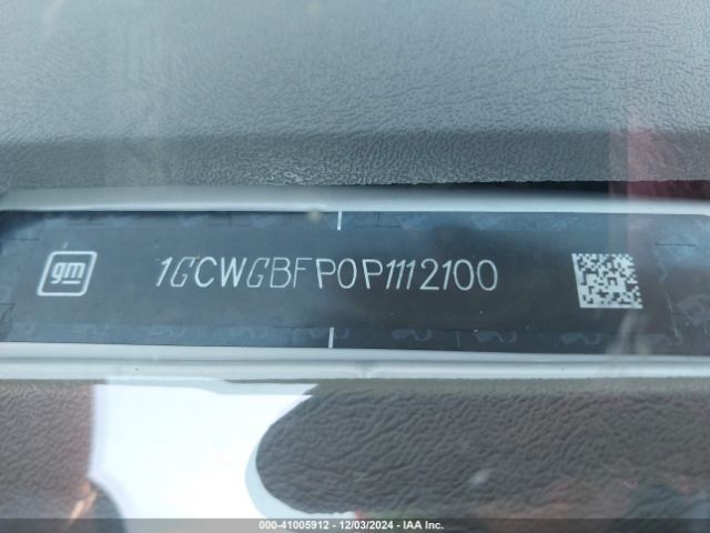 1GCWGBFP0P1112100 Chevrolet Express Cargo Rwd 2500 Extended Wheelbase Wt