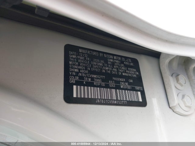 JN1BJ1CV9NW352777 Nissan Rogue Sport Sl Fwd Xtronic Cvt
